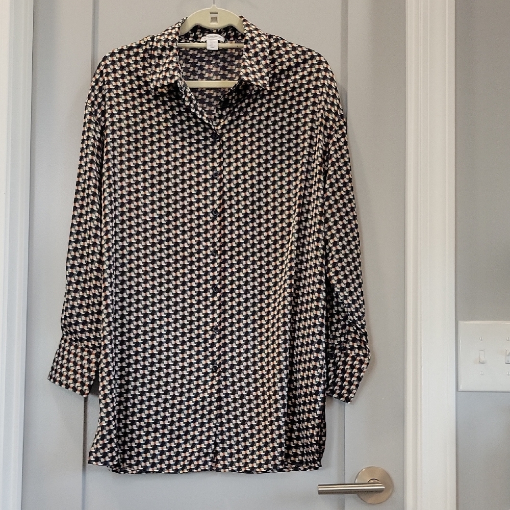 Carolina Belle Black and White Long Sleeve Dress